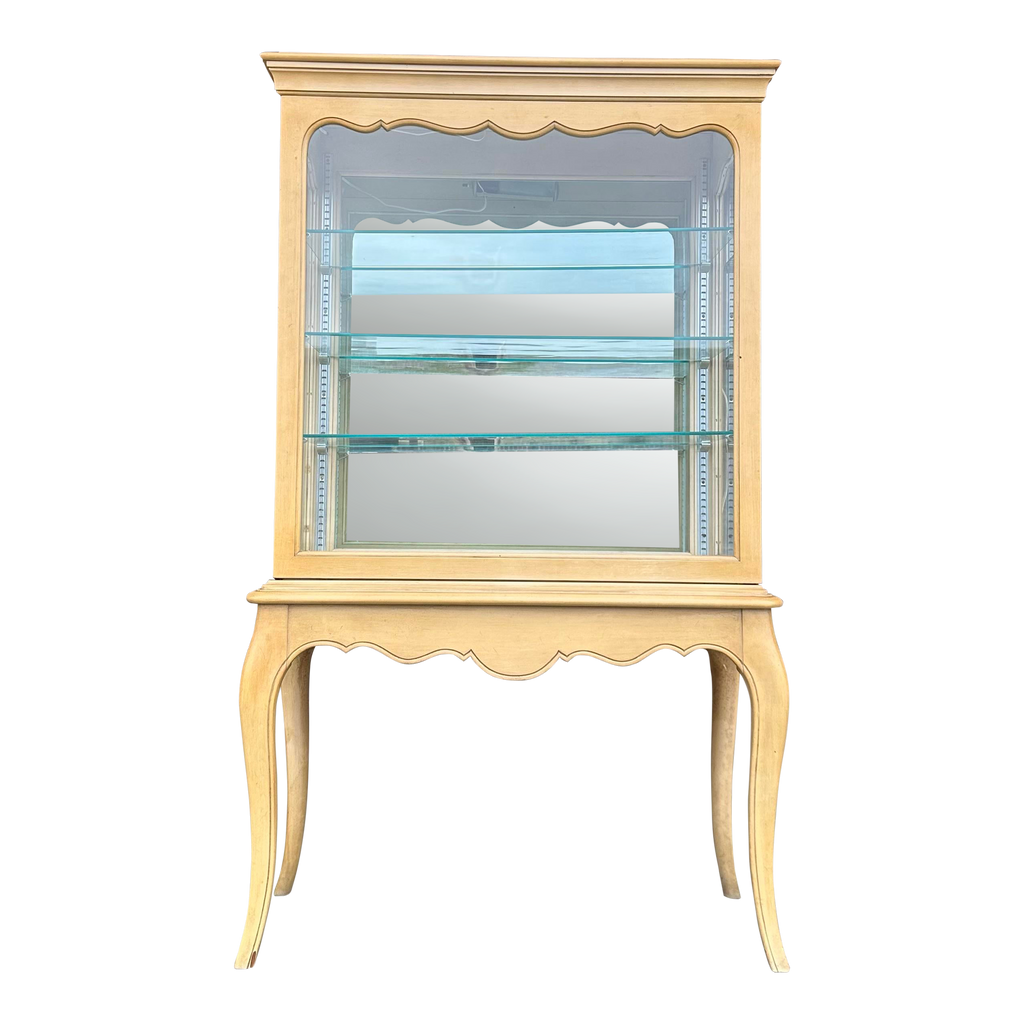 French Style Curio Glass Cabinet Hutch by Treasure House