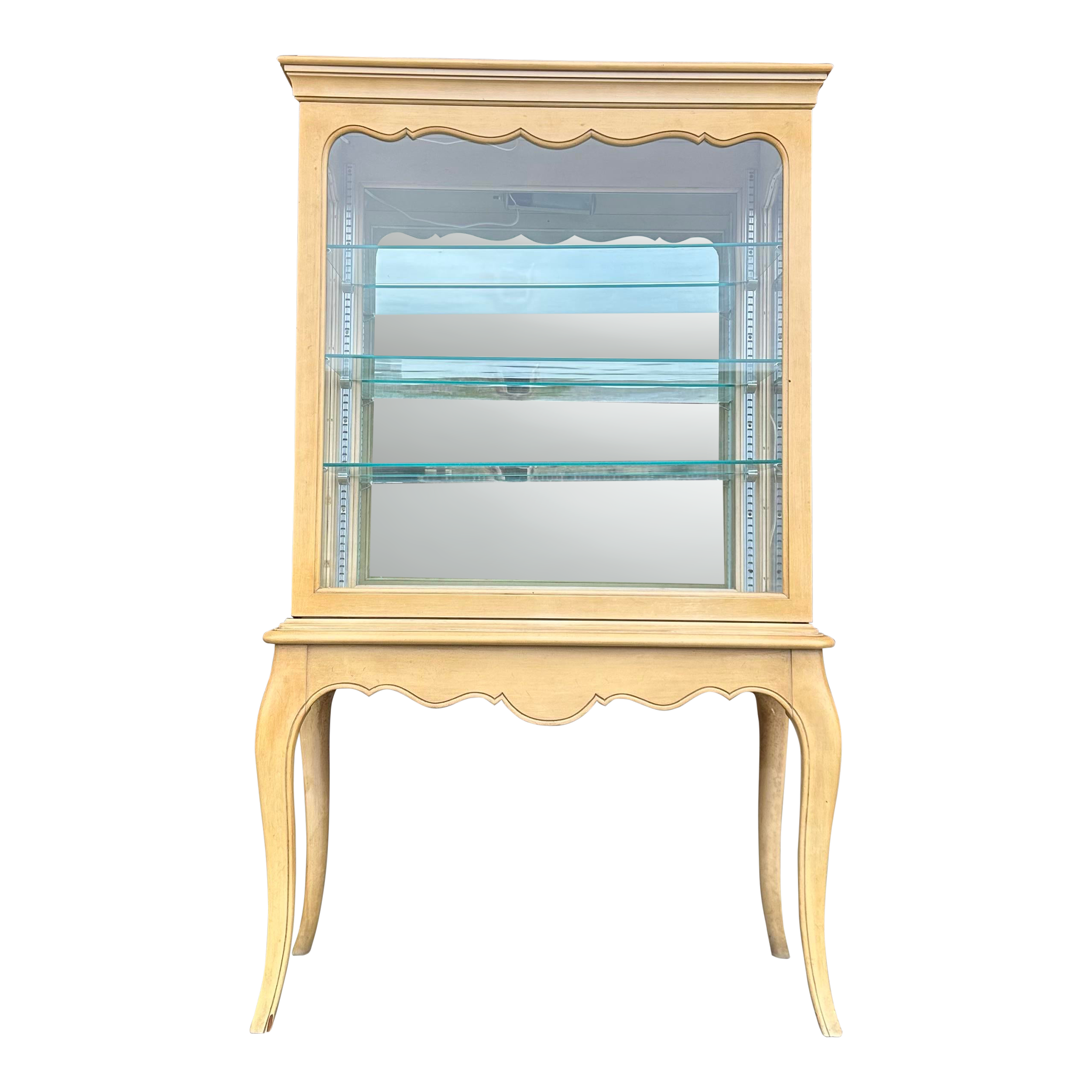 French Style Curio Glass Cabinet Hutch by Treasure House