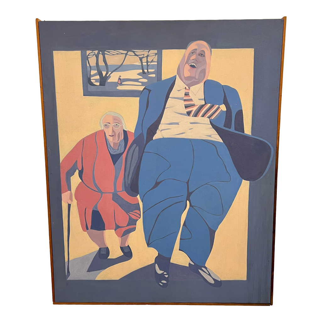 Gail Newman Portrait Painting of Two People Walking
