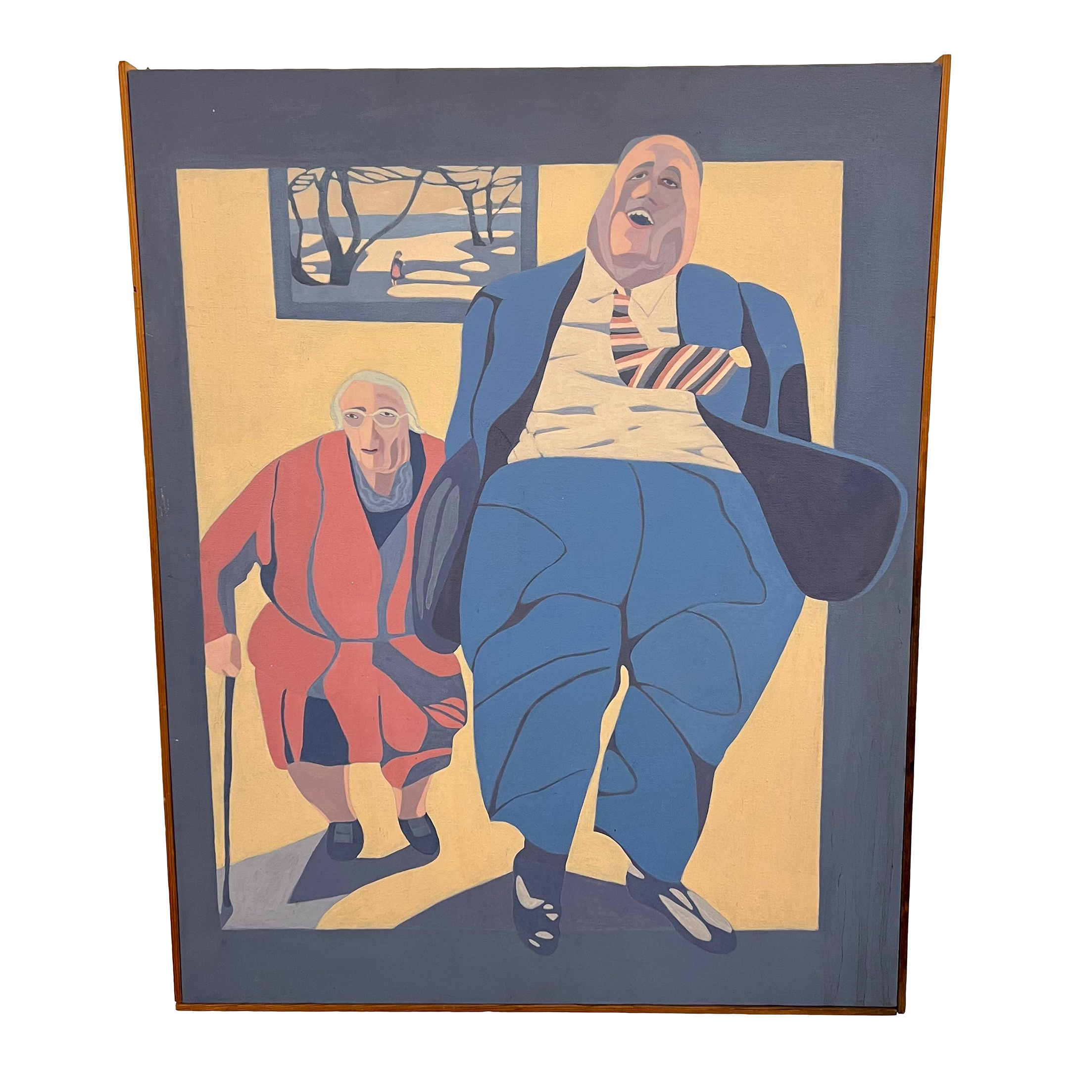 Gail Newman Portrait Painting of Two People Walking