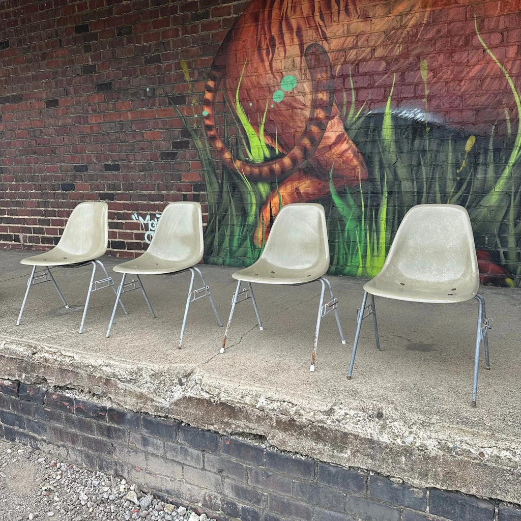 Gray Eames Shell Chairs for Herman Miller