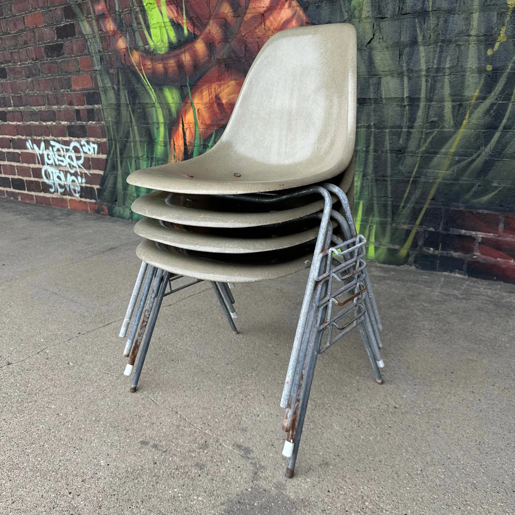Gray Eames Shell Chairs for Herman Miller