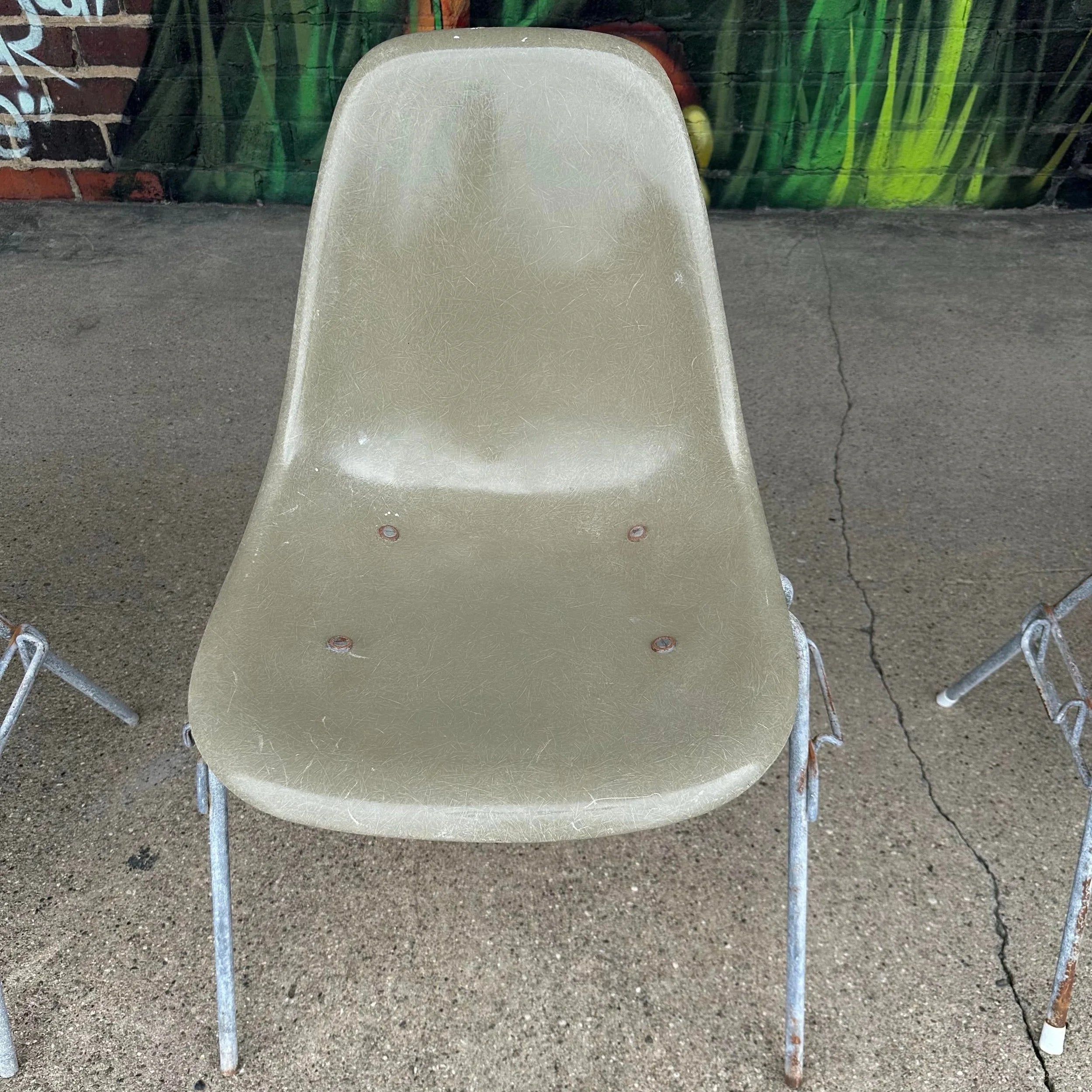 Gray Eames Shell Chairs for Herman Miller