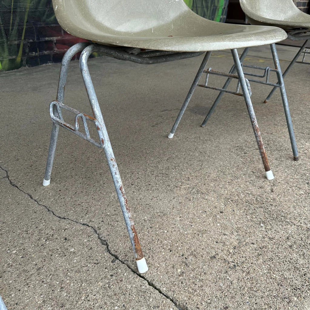 Gray Eames Shell Chairs for Herman Miller