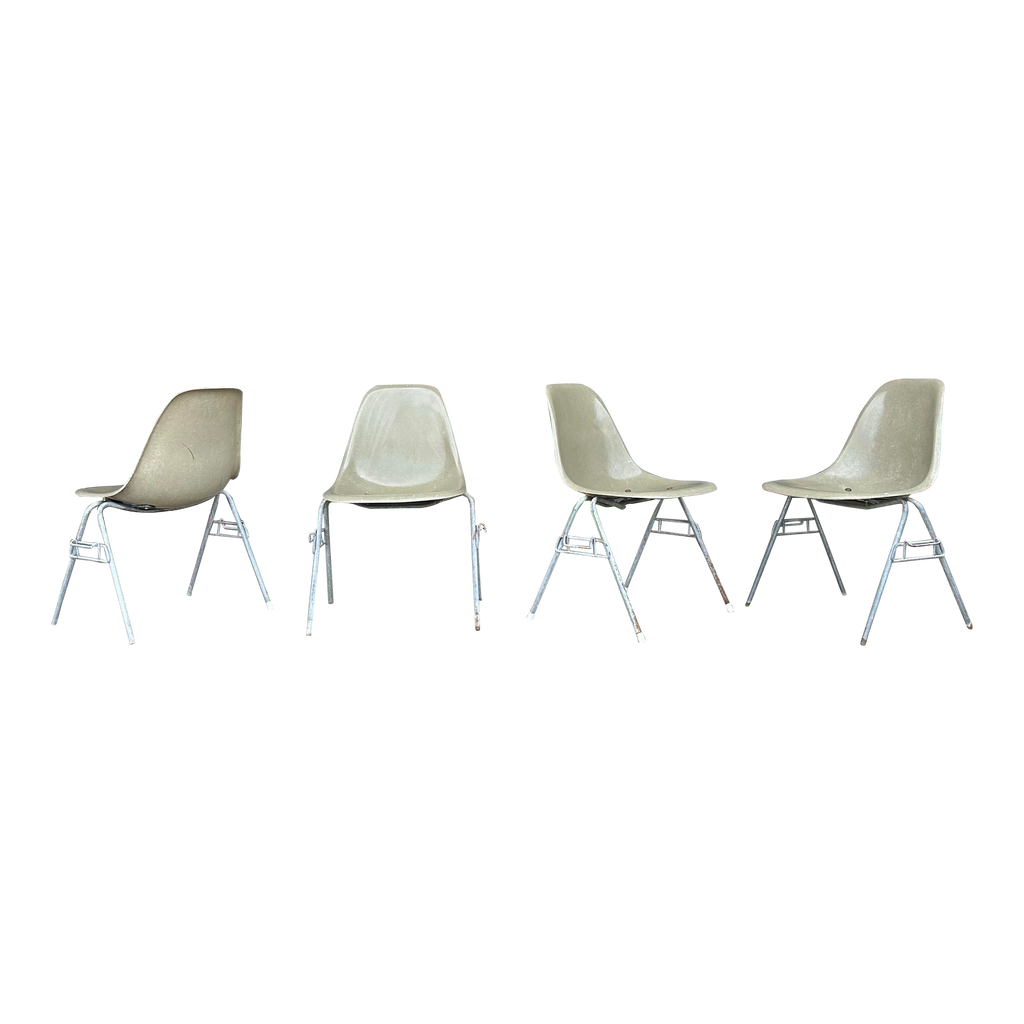 Gray Eames Shell Chairs for Herman Miller