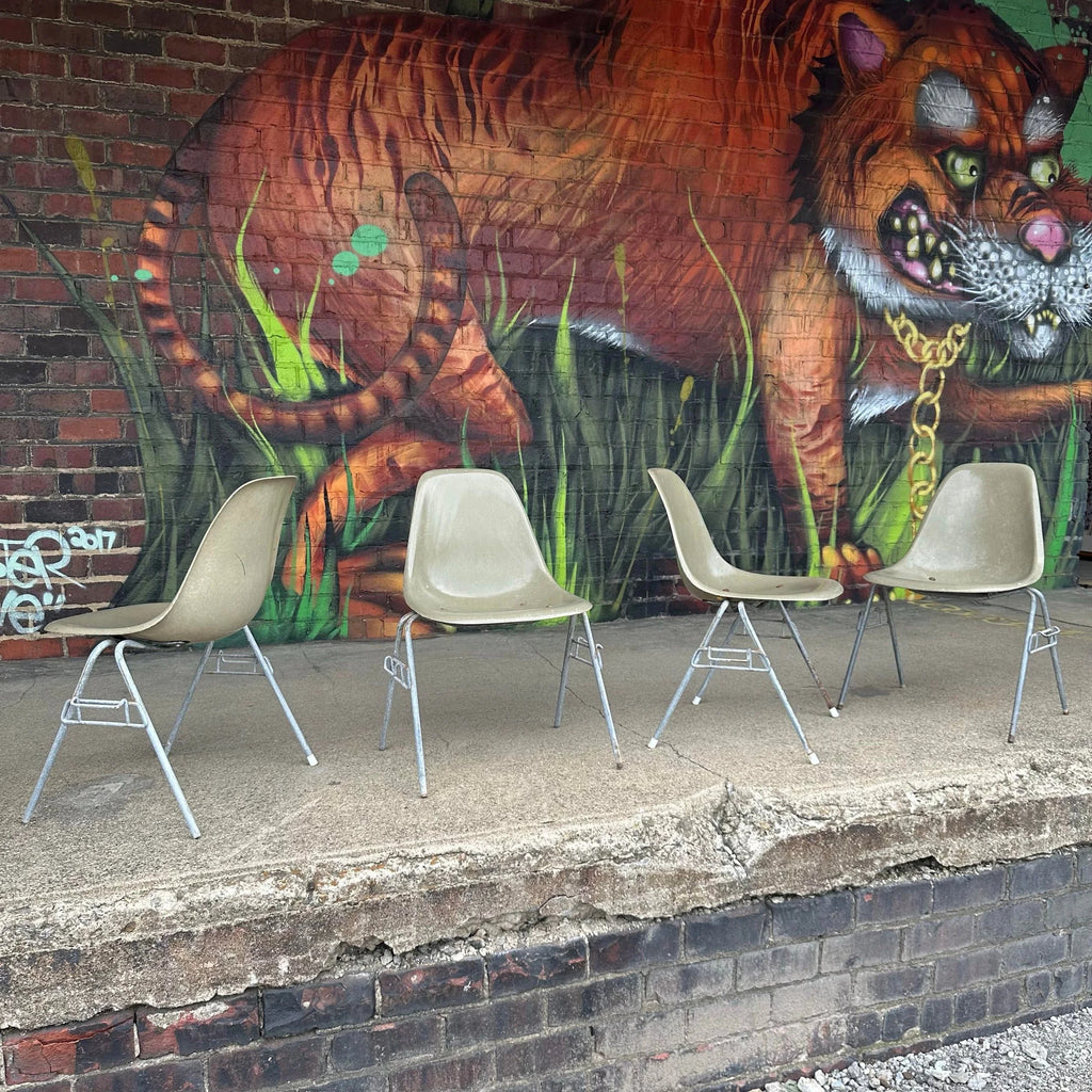 Gray Eames Shell Chairs for Herman Miller