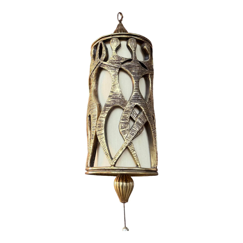 Hanging Swag Light Fixture Vintage Mid-Century Modern