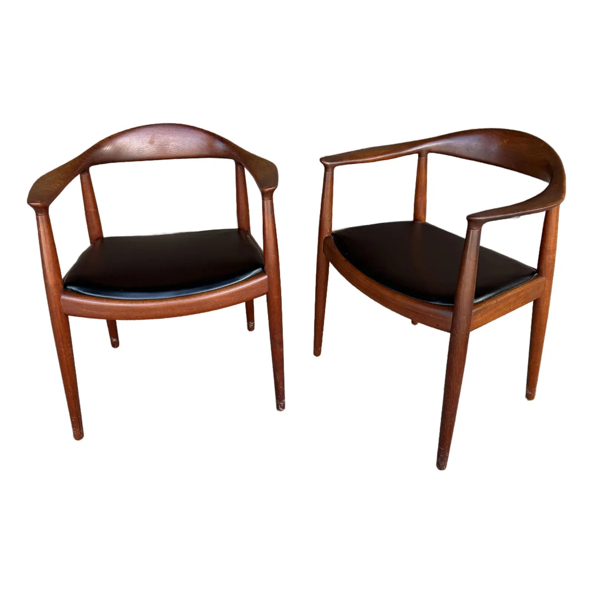 Hans J. Wegner Pair of Armchairs 'The Chair' for Johannes Hansen