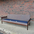 Hans Olsen Solid Rosewood Curved Arm Sofa