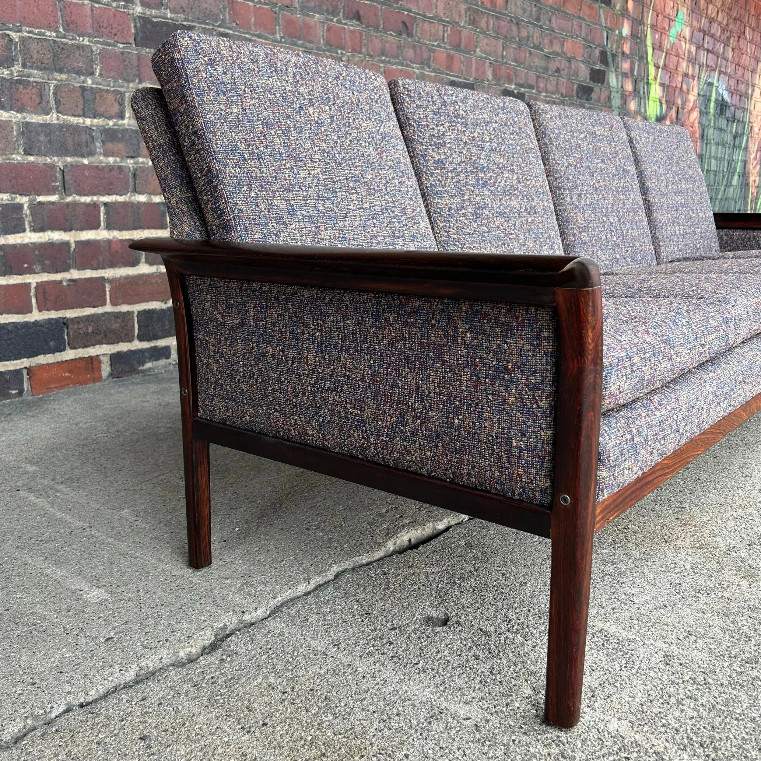 Hans Olsen Recovered Rosewood sofa
