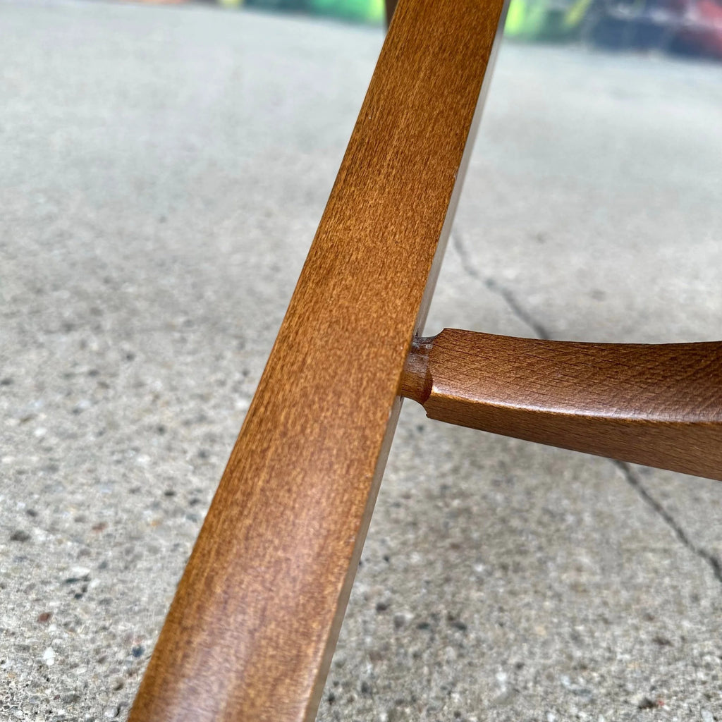 Hans Werner Style Danish Cord Wrapped Folding Chairs