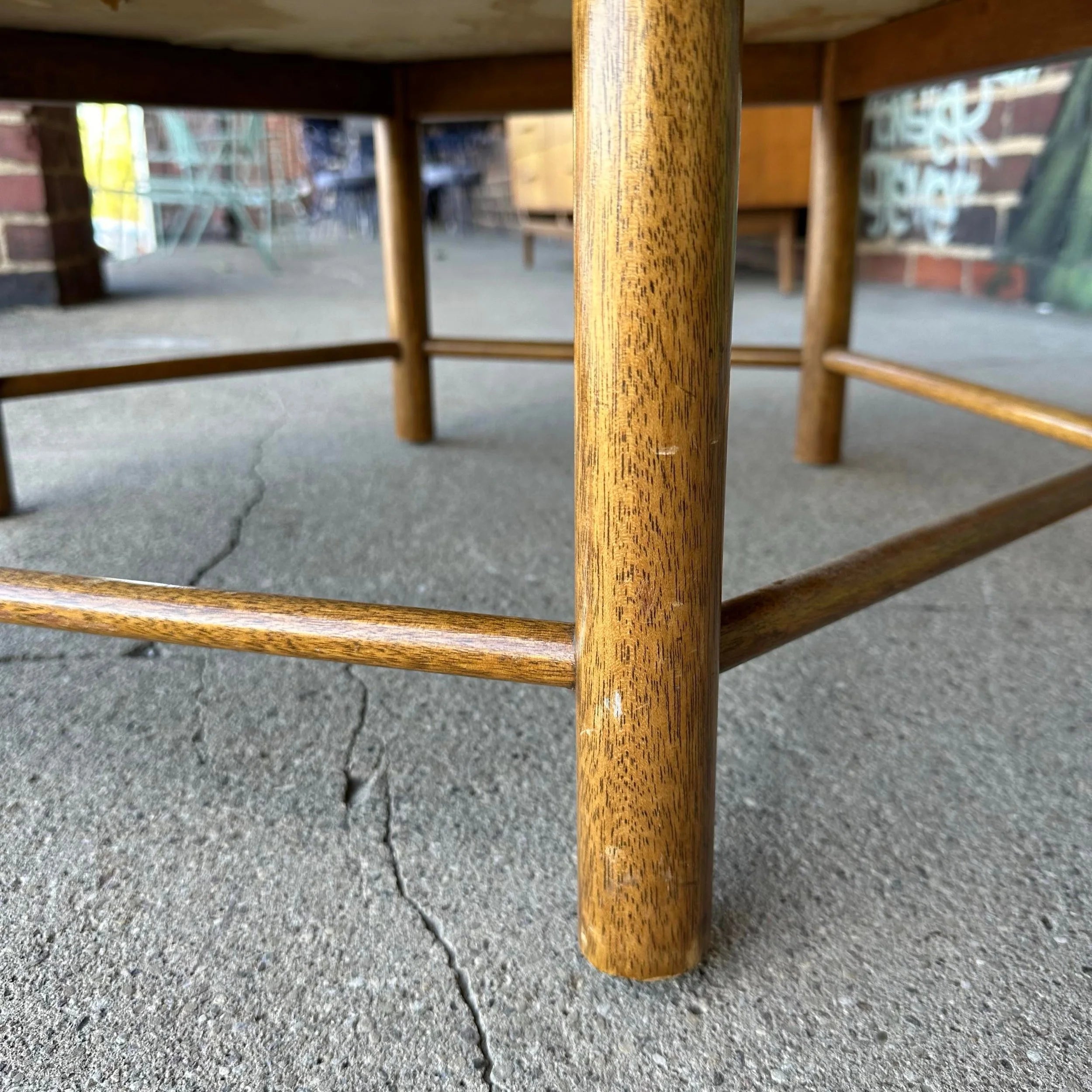 Harvey Probber Hexagonal Terrazzo With Brass Inlay Coffee Table