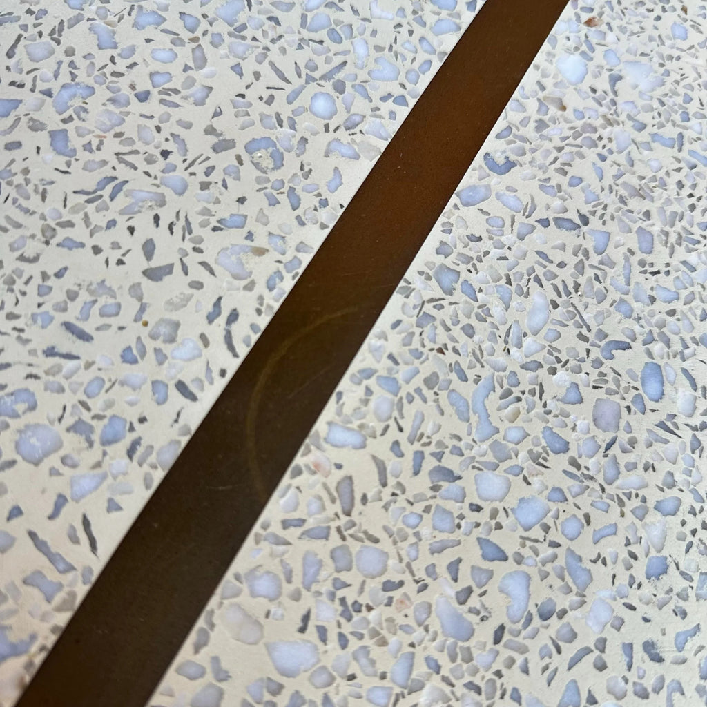 Harvey Probber Hexagonal Terrazzo With Brass Inlay Coffee Table