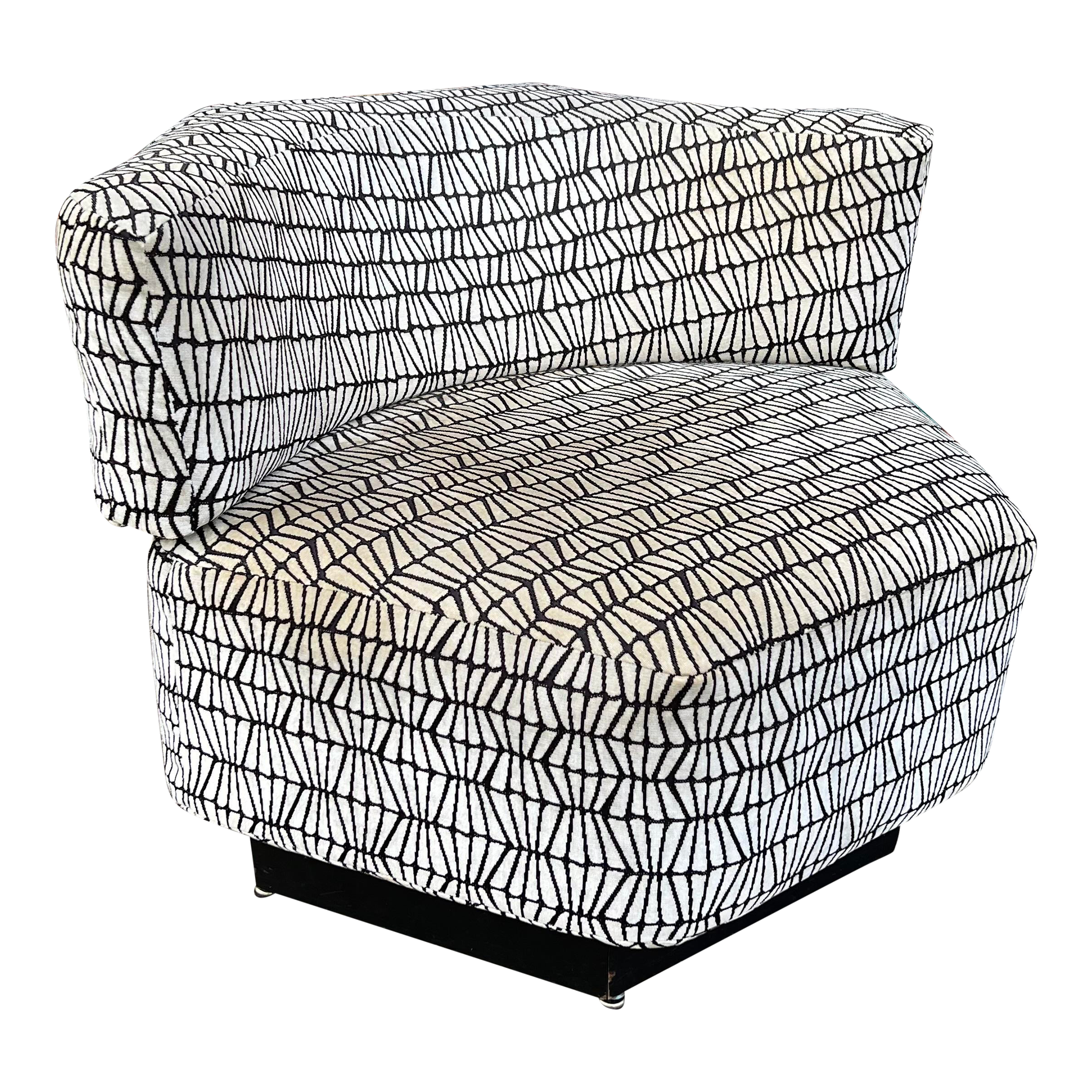 Harvey Probber Lounge Chair Recovered in Knoll Firefly Fabric