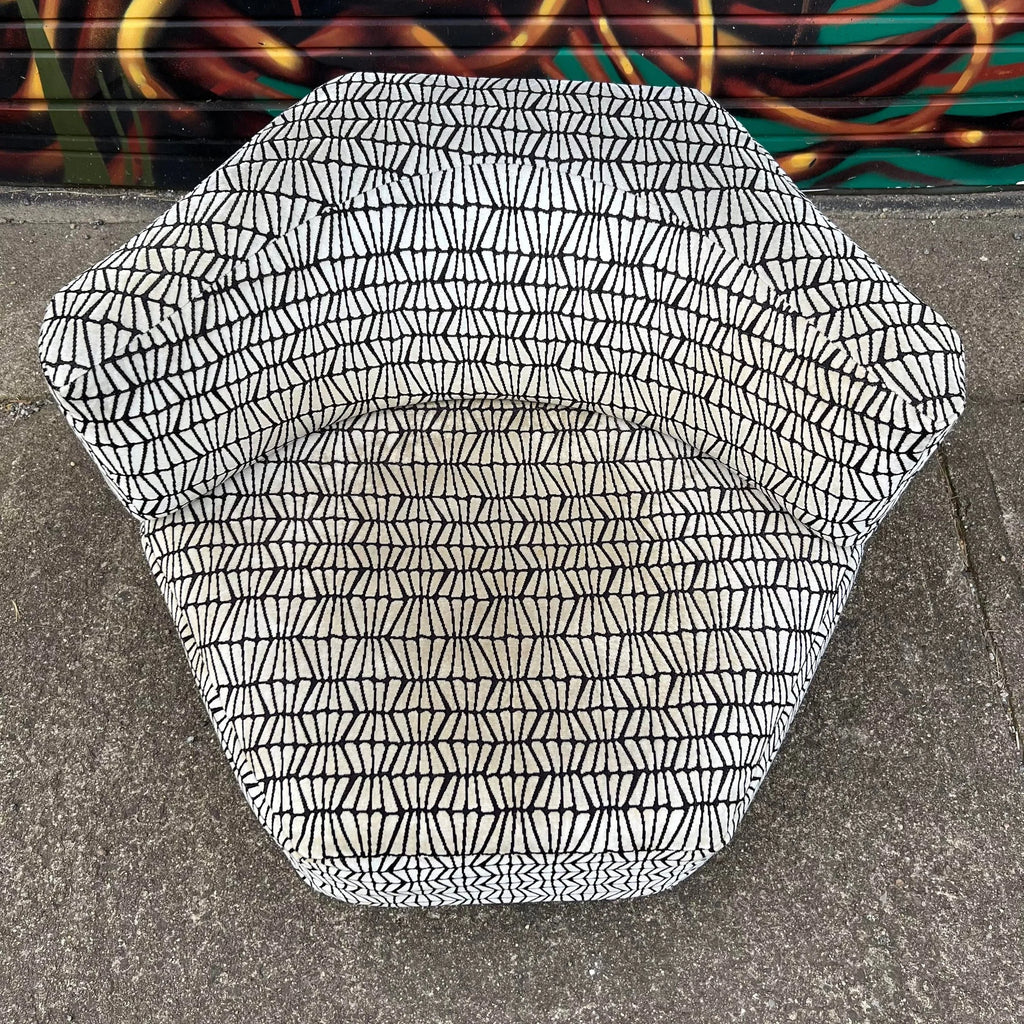 Harvey Probber Lounge Chair Recovered in Knoll Firefly Fabric