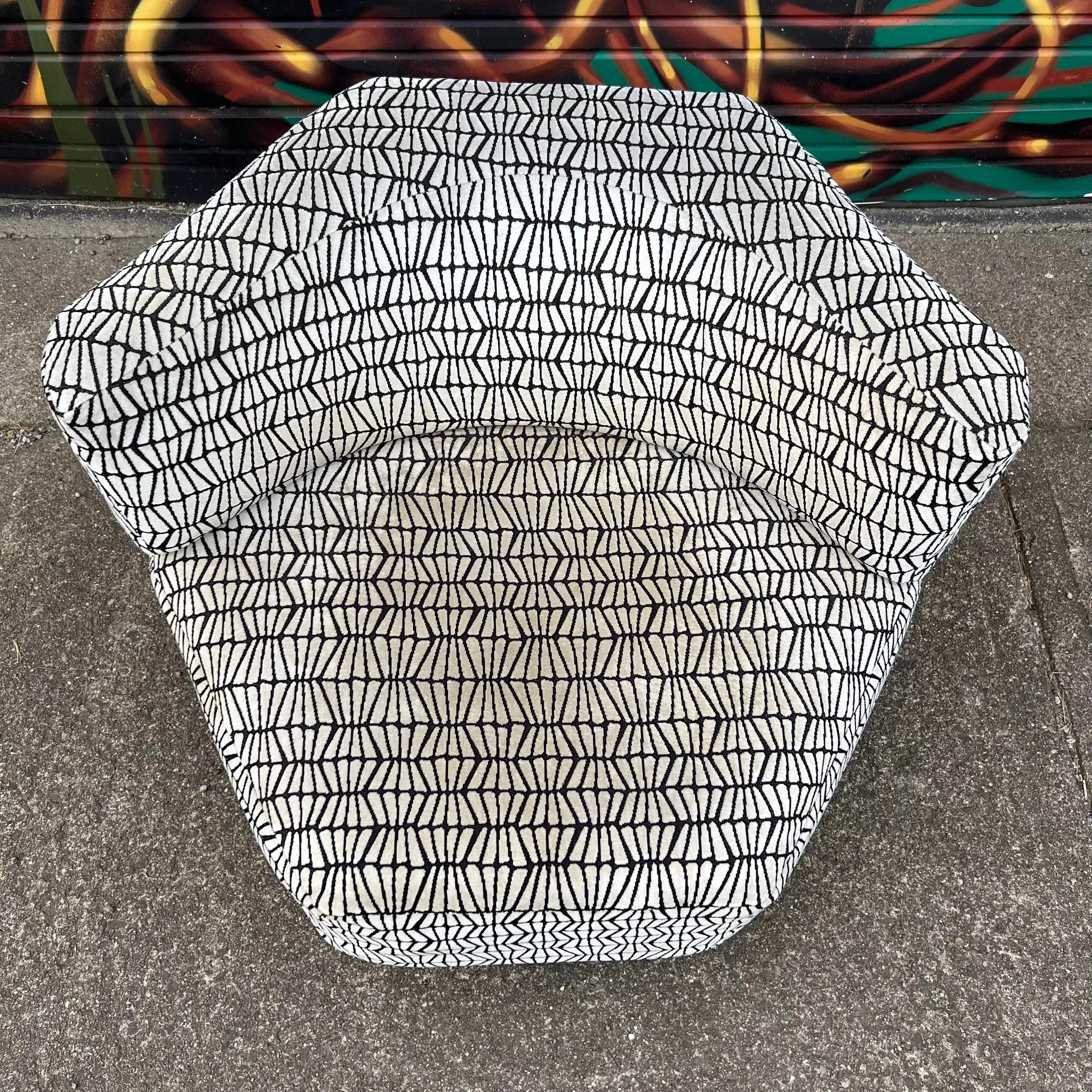Harvey Probber Lounge Chair Recovered in Knoll Firefly Fabric
