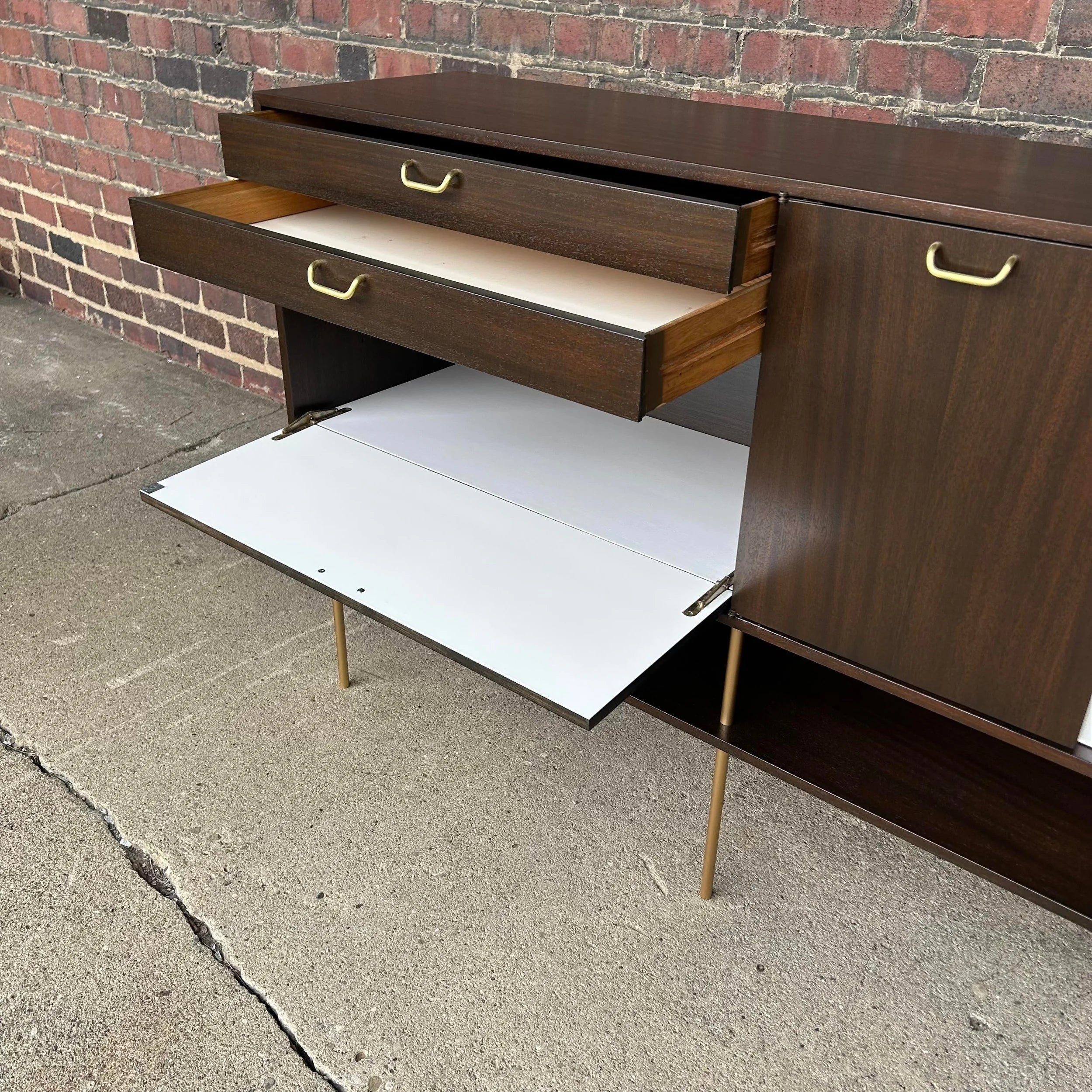 Harvey Probber Sideboard With Drop-Down Bar