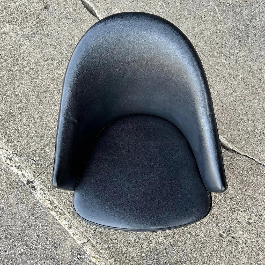 Harvey Probber Swivel Club Chair on Walnut Base