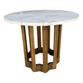 Harvey Probber Travertine and Walnut Circular Side Table