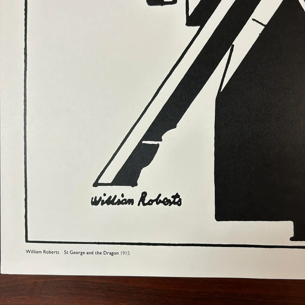 1974 Hayward Gallery London William Robert’s Poster “st George and the Dragon”