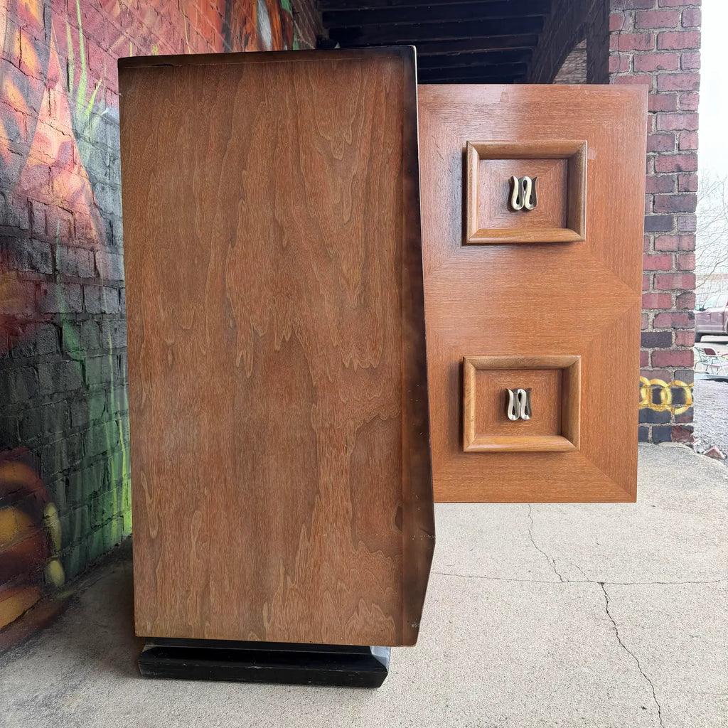 Hellum Furniture Company Highboy Dresser in James Mont Style