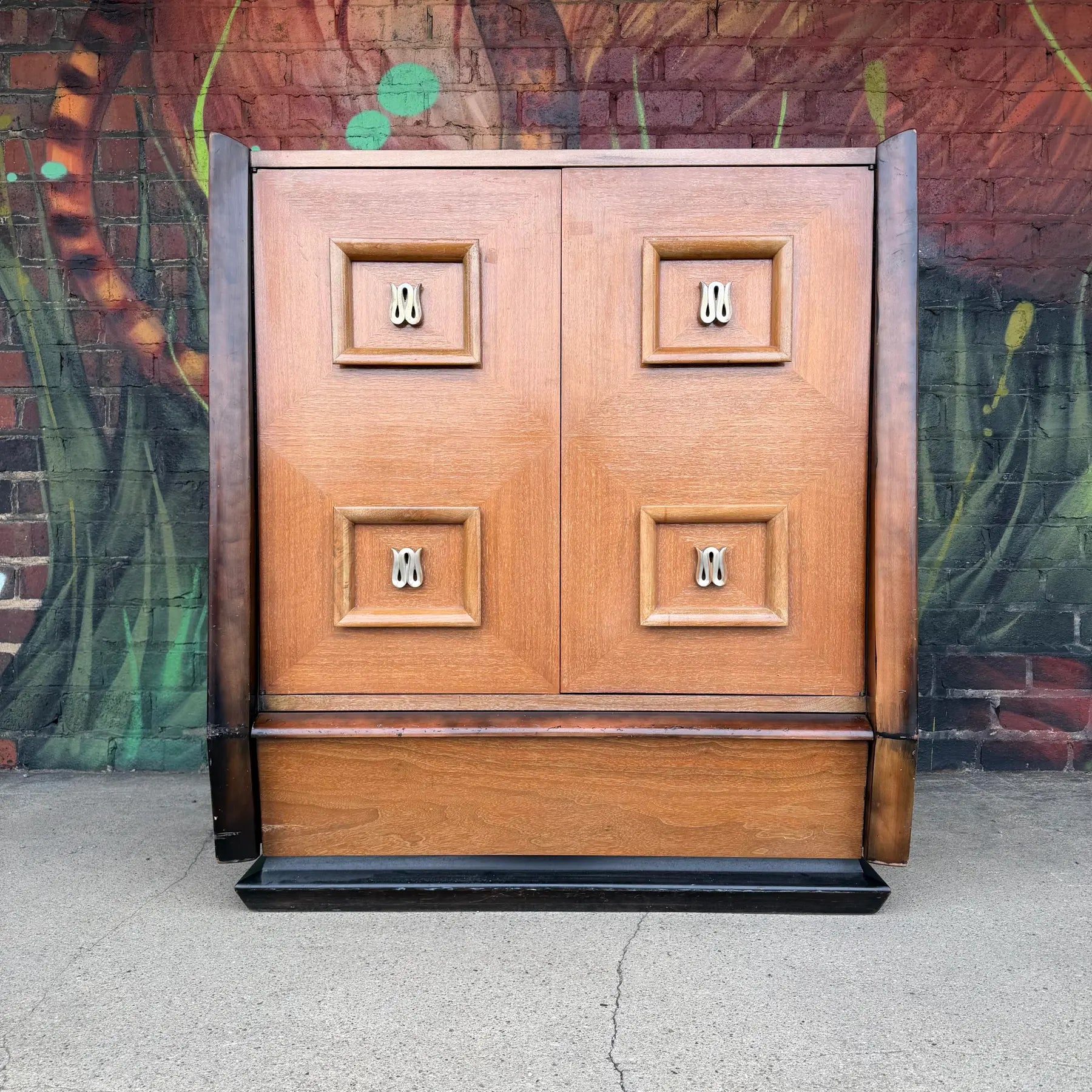 Hellum Furniture Company Highboy Dresser in James Mont Style