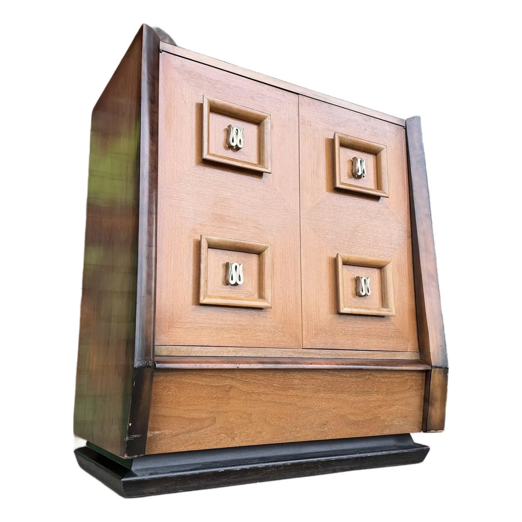 Hellum Furniture Company Highboy Dresser in James Mont Style