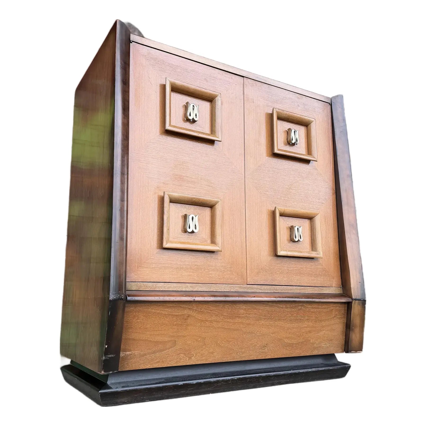 Hellum Furniture Company Highboy Dresser in James Mont Style
