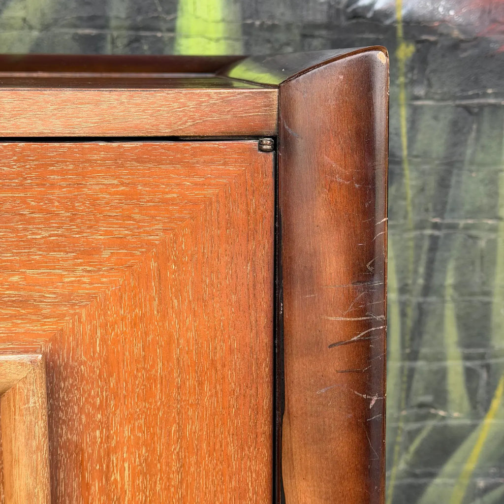Hellum Furniture Company Highboy Dresser in James Mont Style