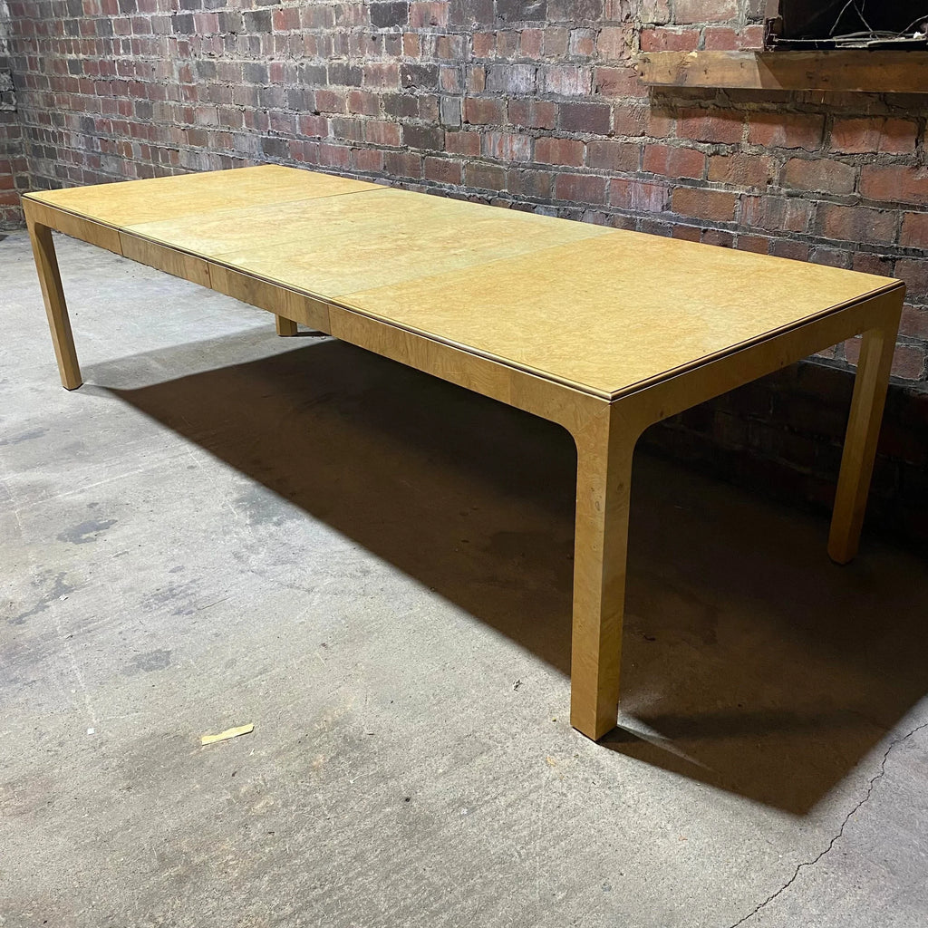 Henredon Burlwood Dining Table Scene Two 2 Leaves Midcentury