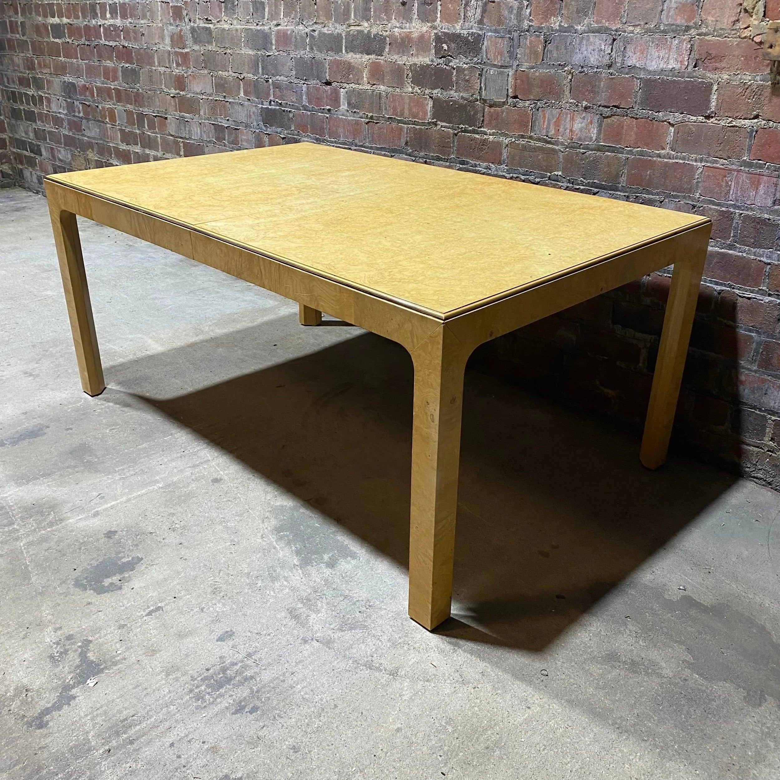 Henredon Burlwood Dining Table Scene Two 2 Leaves Midcentury