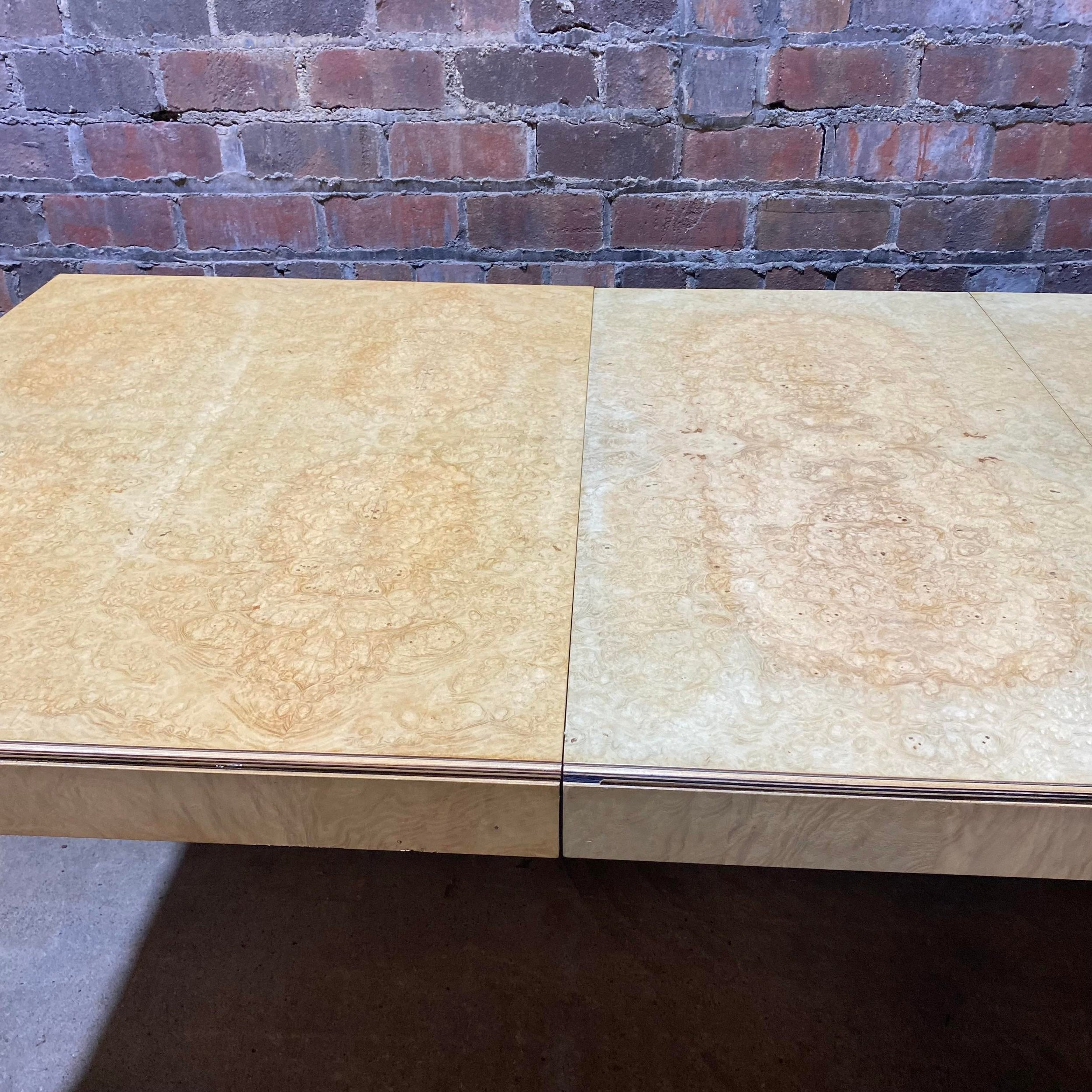 Henredon Burlwood Dining Table Scene Two 2 Leaves Midcentury