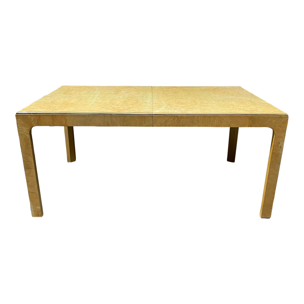 Henredon Burlwood Dining Table Scene Two 2 Leaves Midcentury