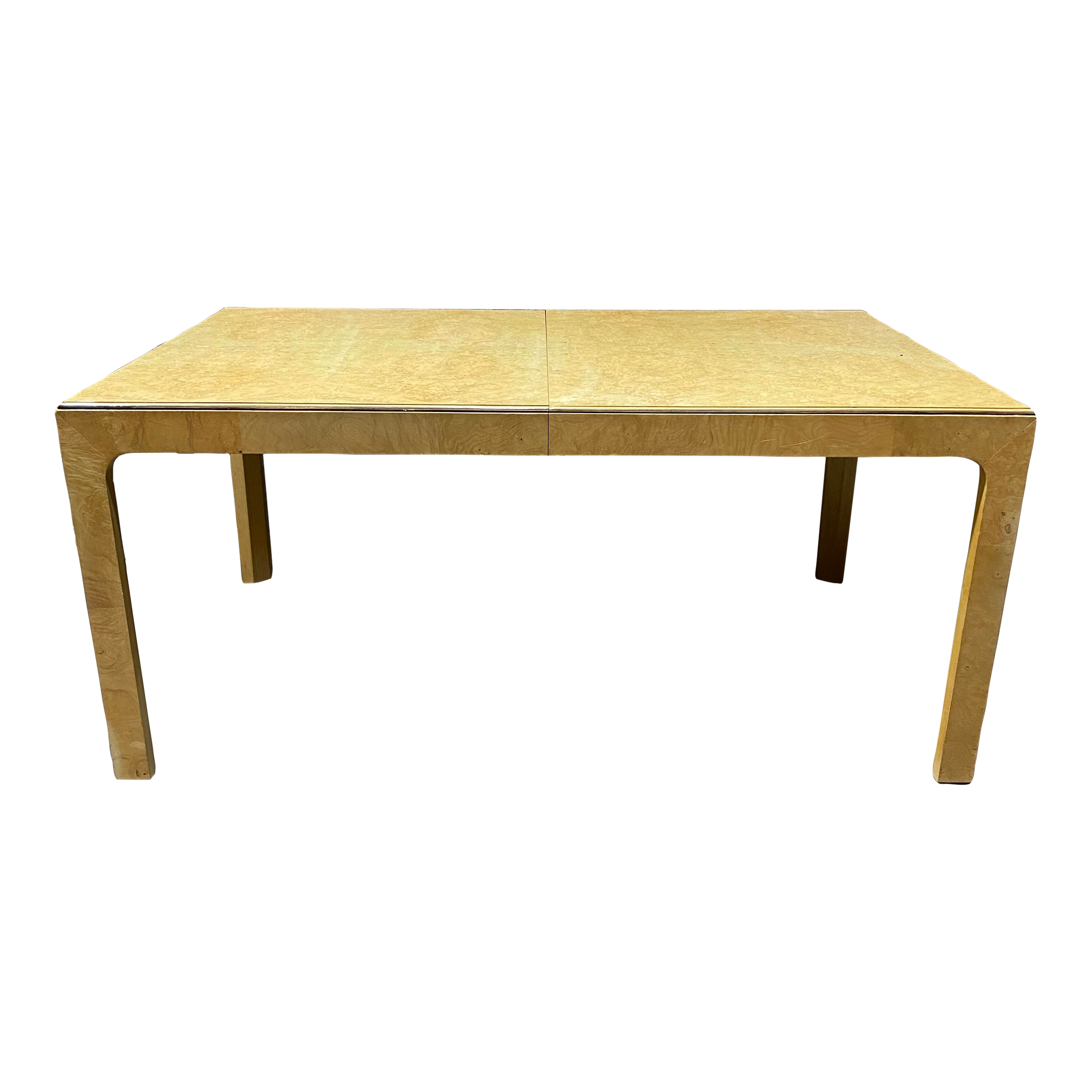 Henredon Burlwood Dining Table Scene Two 2 Leaves Midcentury