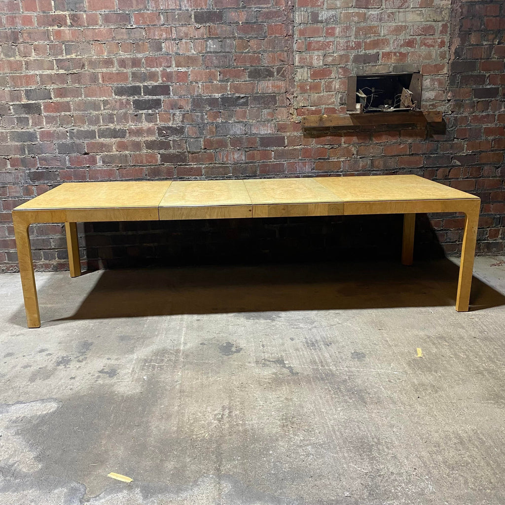 Henredon Burlwood Dining Table Scene Two 2 Leaves Midcentury