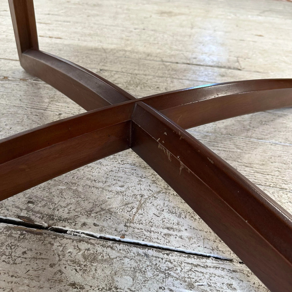 Henredon Game Table With Spider Web Grain Pattern on Top