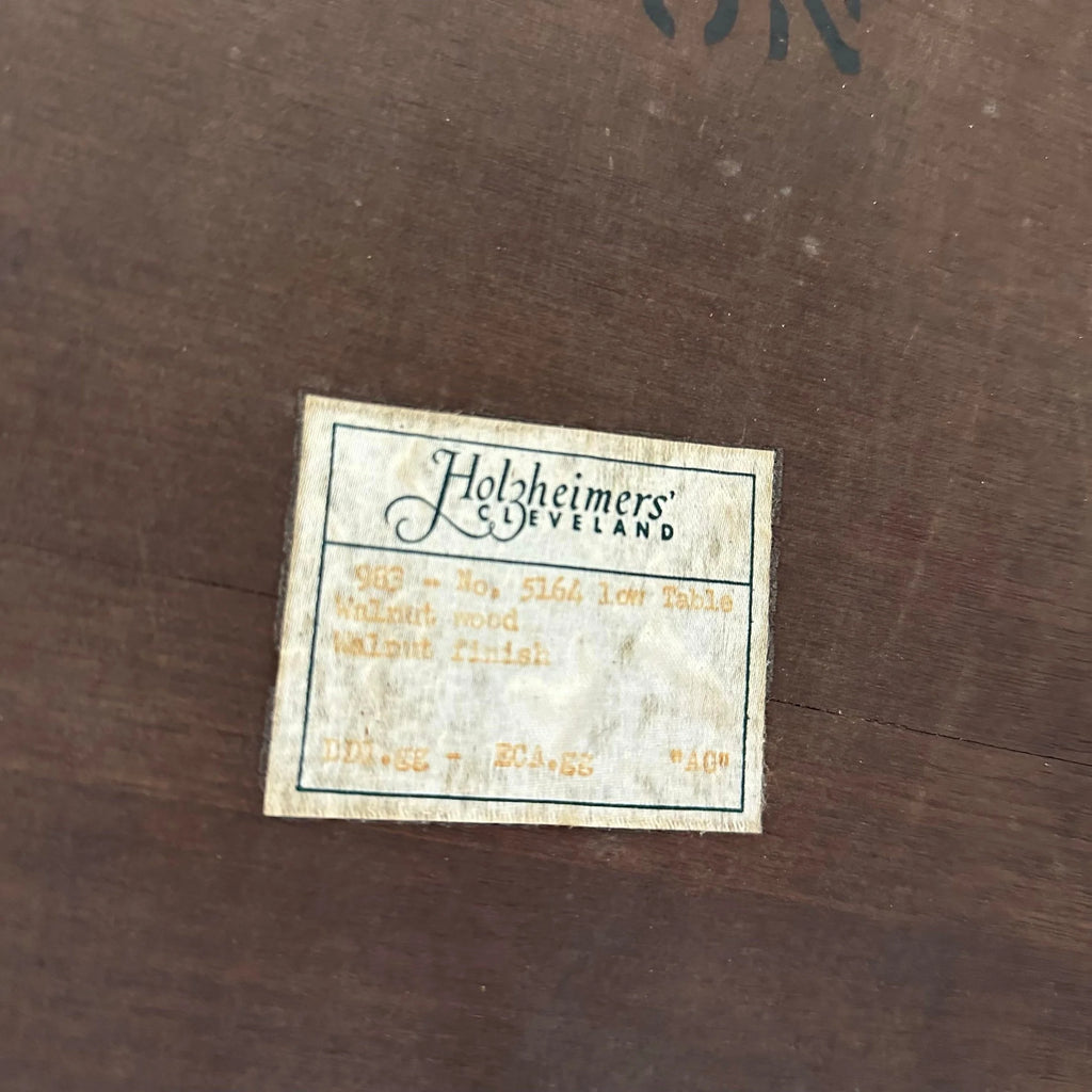 Henredon Game Table With Spider Web Grain Pattern on Top