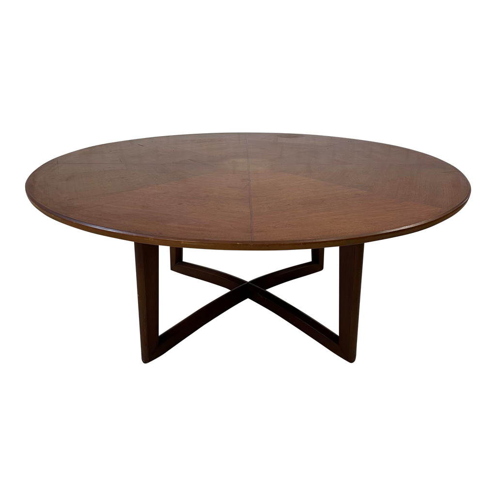 Henredon Game Table With Spider Web Grain Pattern on Top