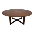 Henredon Game Table With Spider Web Grain Pattern on Top