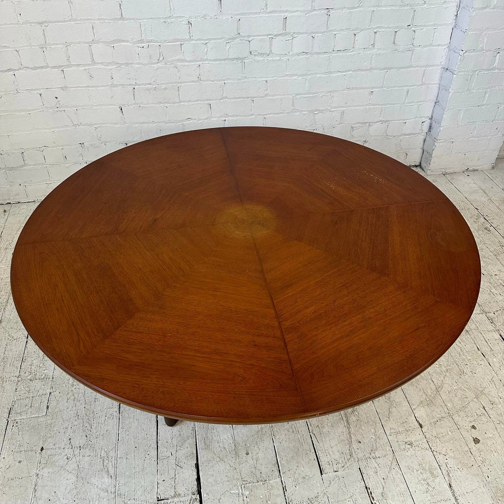 Henredon Game Table With Spider Web Grain Pattern on Top