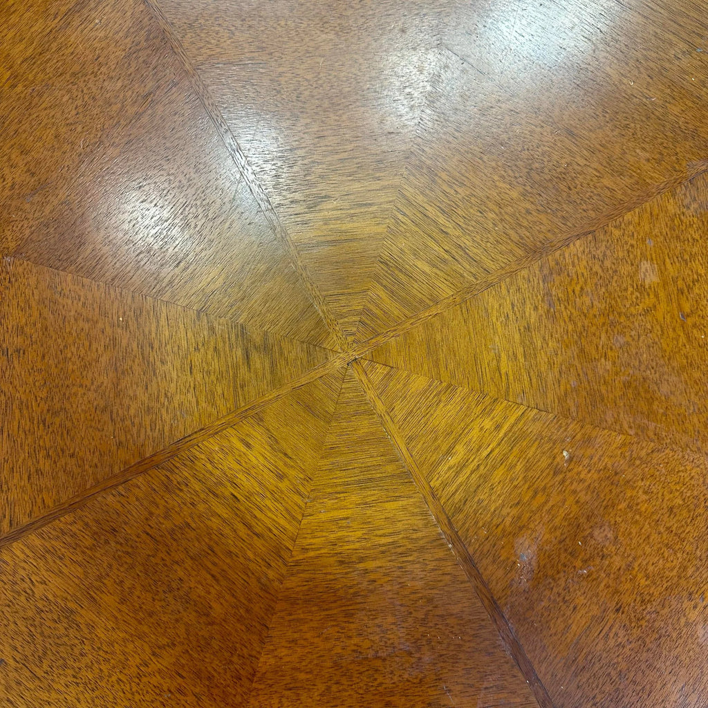 Henredon Game Table With Spider Web Grain Pattern on Top