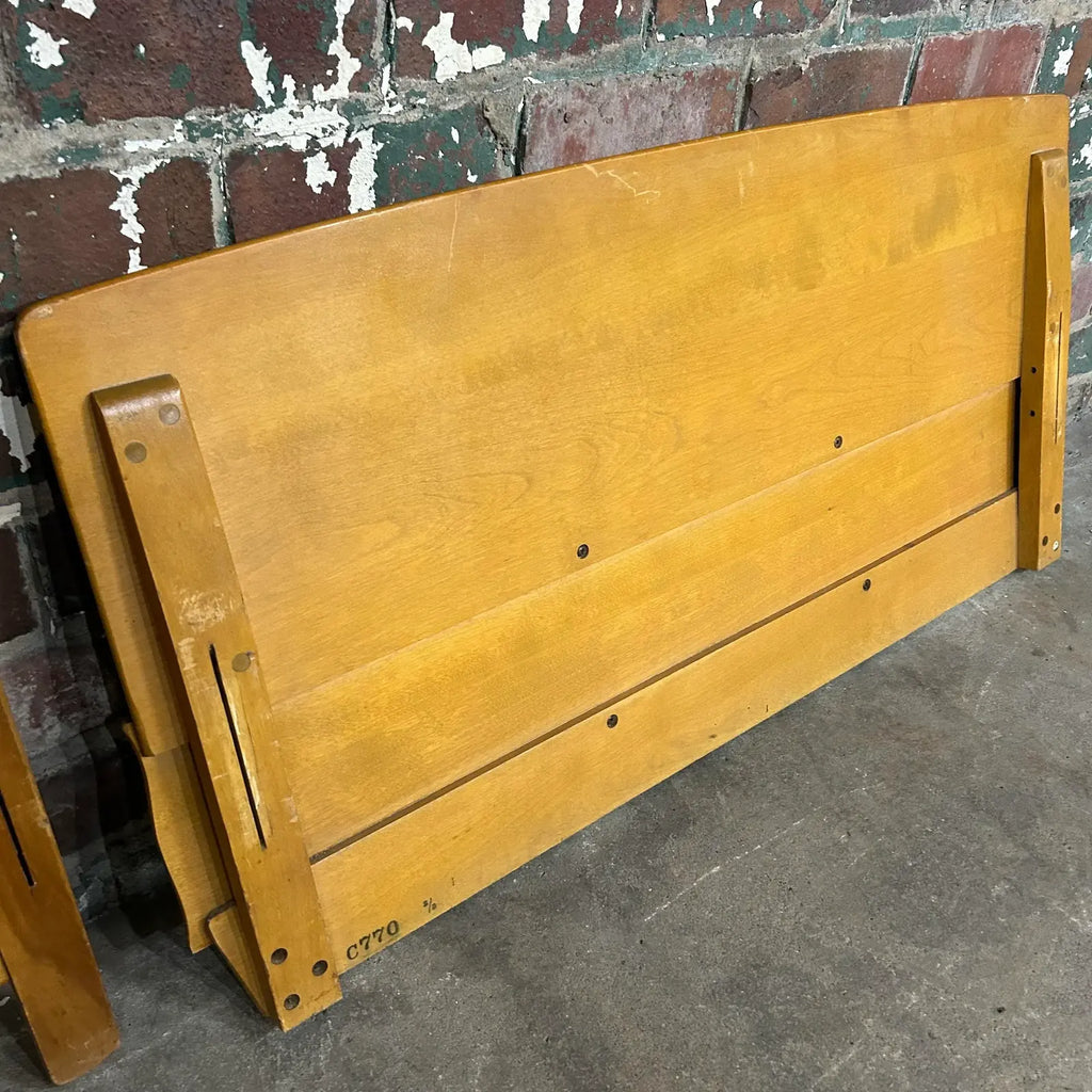 Heywood Wakefield Twin Size Head Board and Footboard