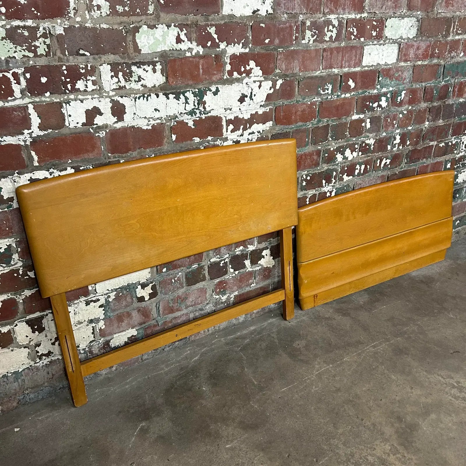 Heywood Wakefield Twin Size Head Board and Footboard