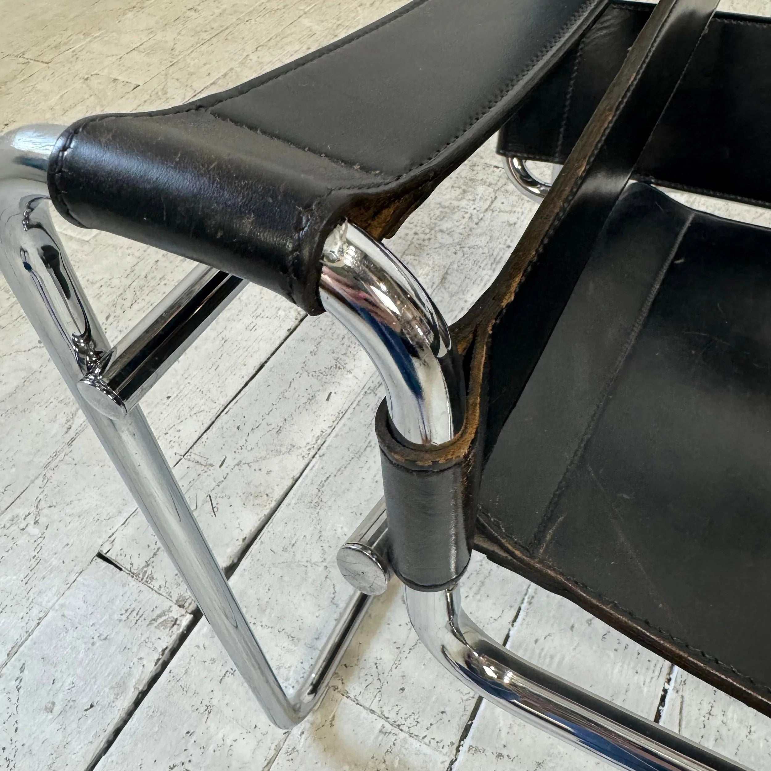 High Quality Real Leather Wassily Chair Not Marked