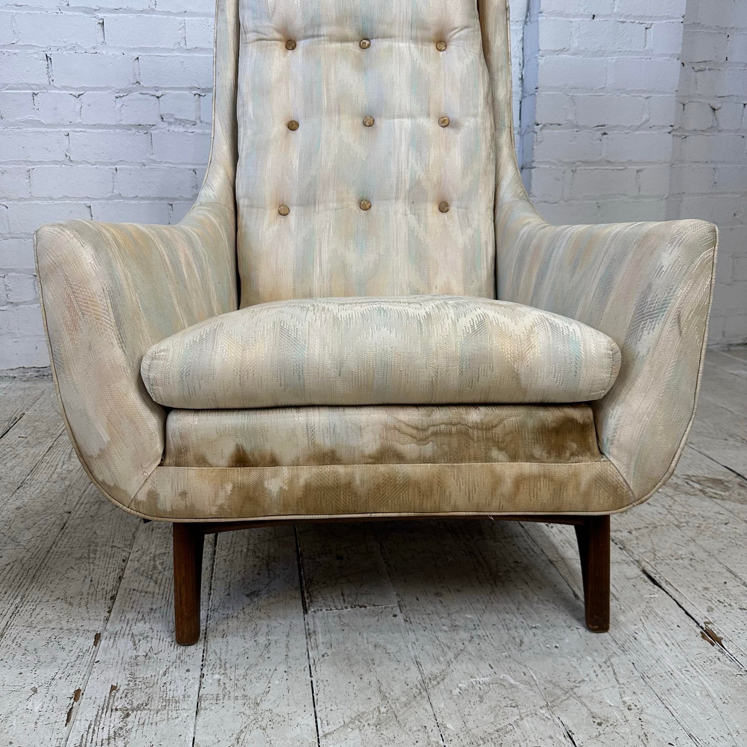 His and Hers Pearsall Style Club Chairs Listed for Restoration