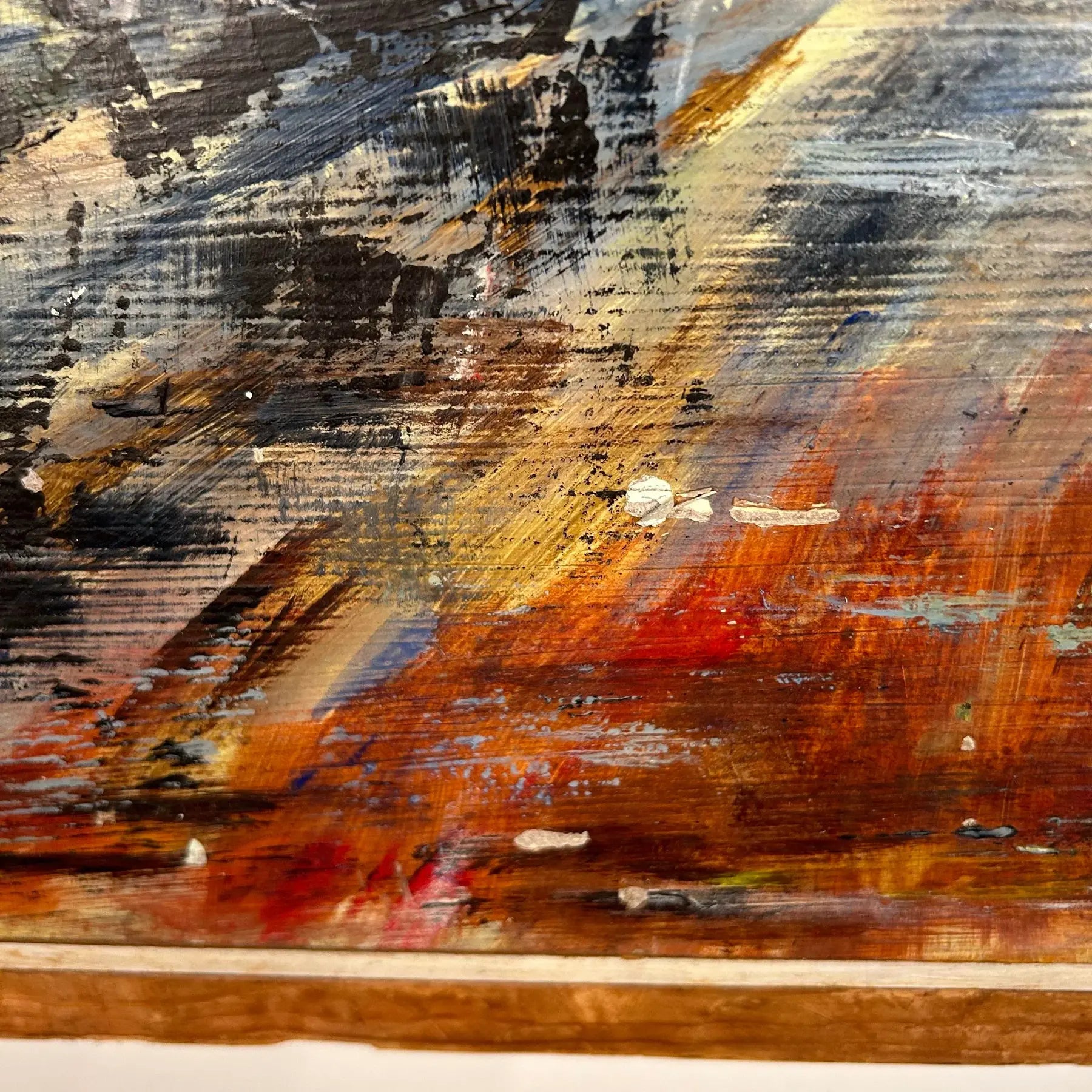 House on Dock w.m. Stravinsky Framed Painting 1979