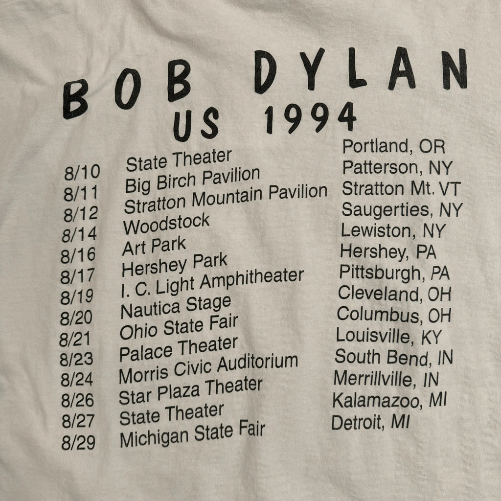 Bob Dylan 1994 Tour Tee Size XL