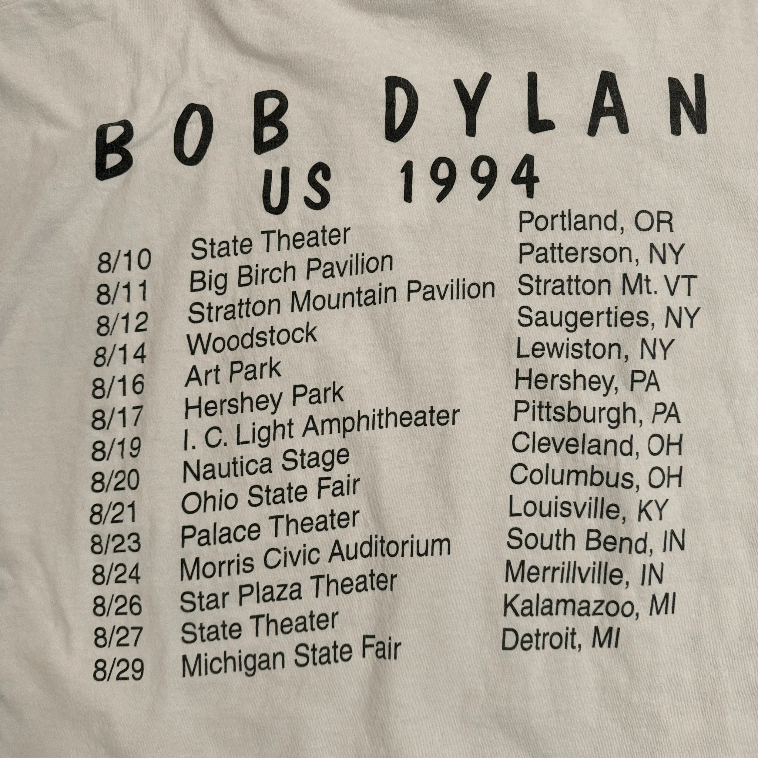 Bob Dylan 1994 Tour Tee Size XL