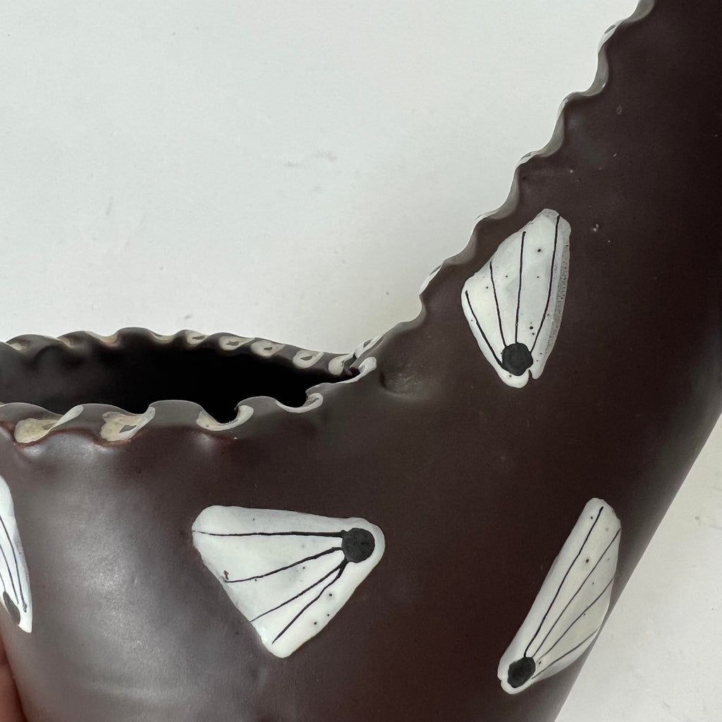 Italian Ceramic Rooster Bird Dish