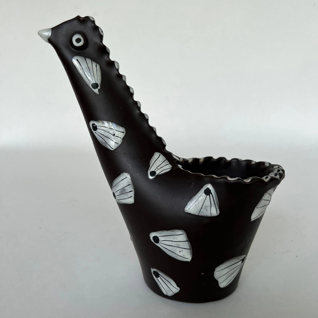 Italian Ceramic Rooster Bird Dish